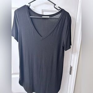 Classic Black V-Neck Women's Top